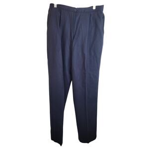 NWT VTG Rrrrruss Togs Navy Blue Wool Blend Career Casual Pants Women's Size 16